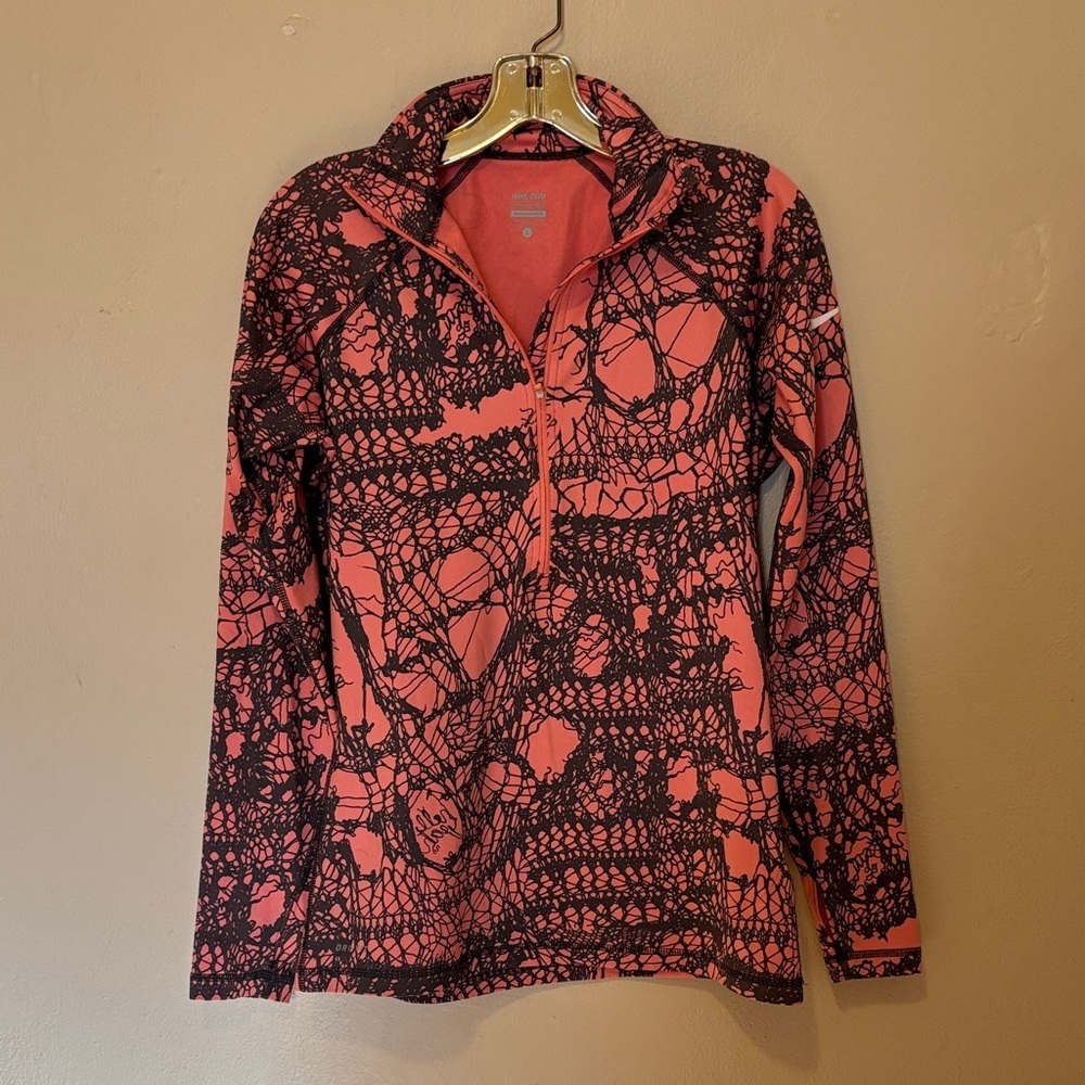 Women's Pink and Black Patterned Jacket